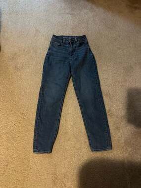 American Eagle Stretch Mom Jeans Size 2 Regular Blue Denim